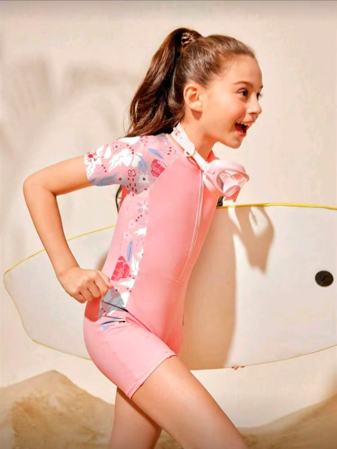 Kurzarm Kinderbadeanzug Mit Sonnenschutz Für Sportliche Kinder_voghion.com