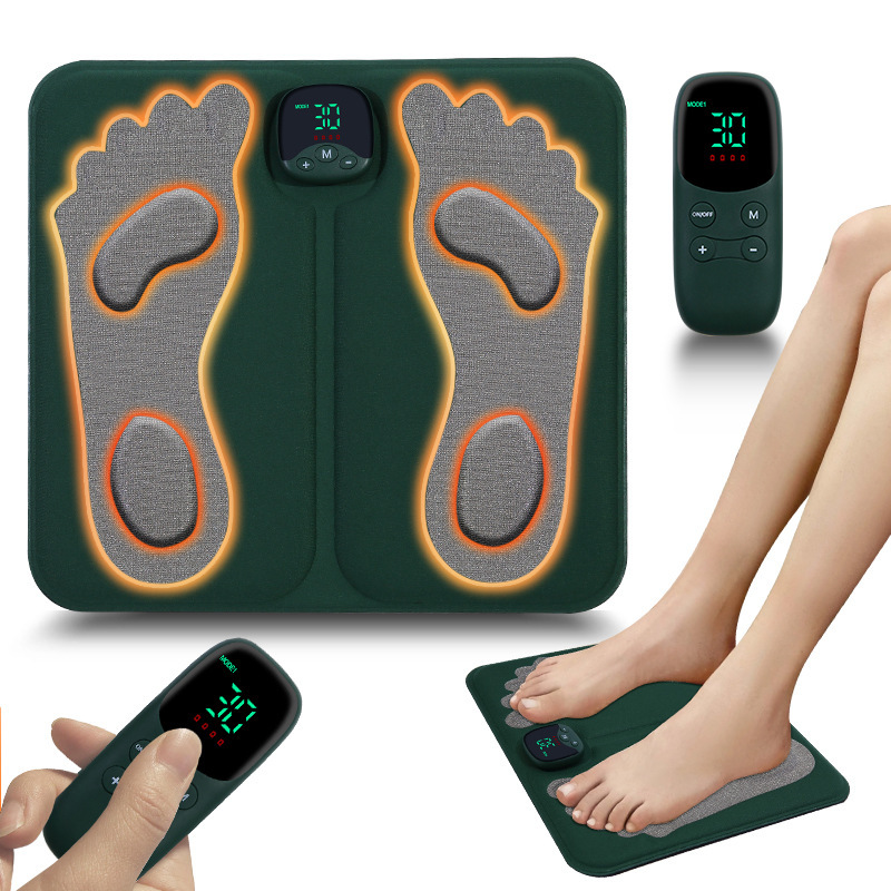 Cross-Border 3D Foot Massager Ems Three-Dimensional Acupoint Foot Therapy Machine Microcurrent Stimulation Massage Foot Pad Wireless Remote Control