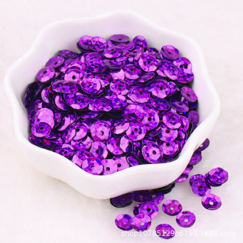 6mm серебристый с ажурной подошвой sequins, ярко светящийся лазерный круглый вогнутый планшет DIY пошив одежды вспомогательные материалы аксессуары