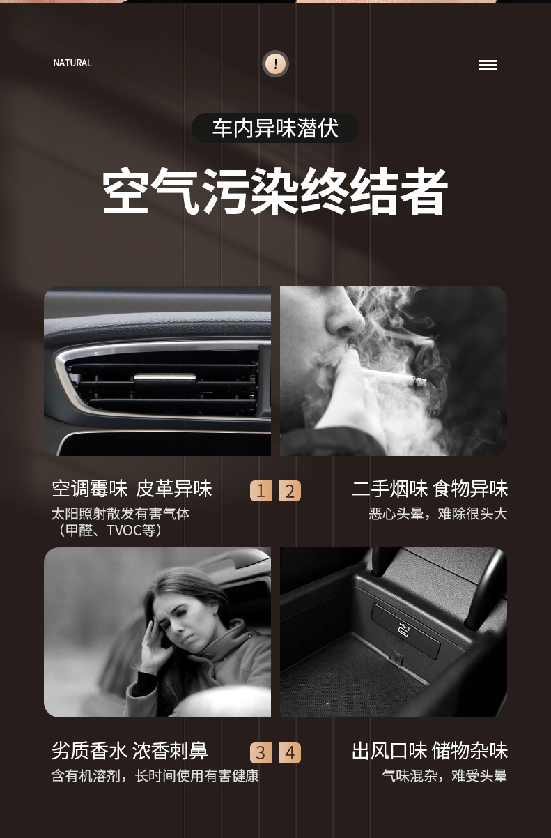 Car bamboo charcoal bag for interior carbon removal, formaldehyde removal in the car, special odor-removing carbon bag for new cars, activated carbon wholesale