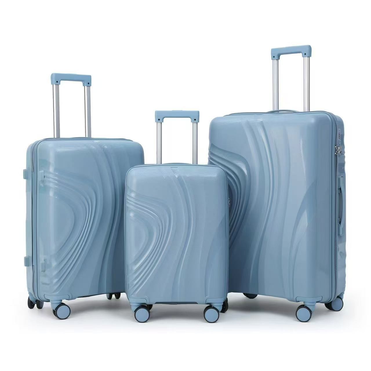 Procesamiento personalizado engrosado cifrado maleta de viaje de alta capacidad 20 / 24 / 28 maleta de tracción