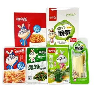 挑吃兔海带结海带丝金针菇竹笋香辣素菜下饭开胃小菜休闲零食批发