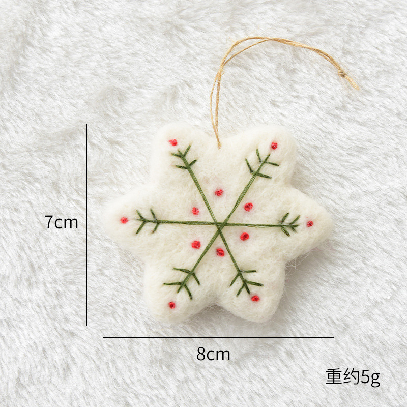 アマゾン越境クリスマスデコレーション ウールフェルト ハート 雪の結晶 ミニクリスマスツリー飾り クリスマスデコレーションペンダント|undefined