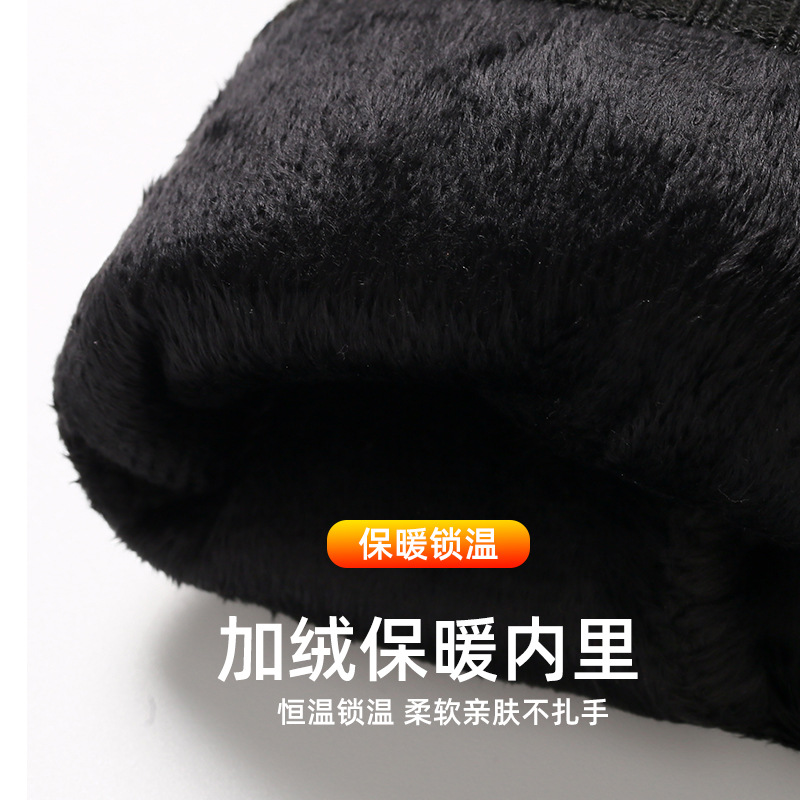 Winter Riding Pigskin Gloves Windproof Warm Motorcycle Velvet Cycling Cold-proof Men's Riding Leather Gloves Vintage