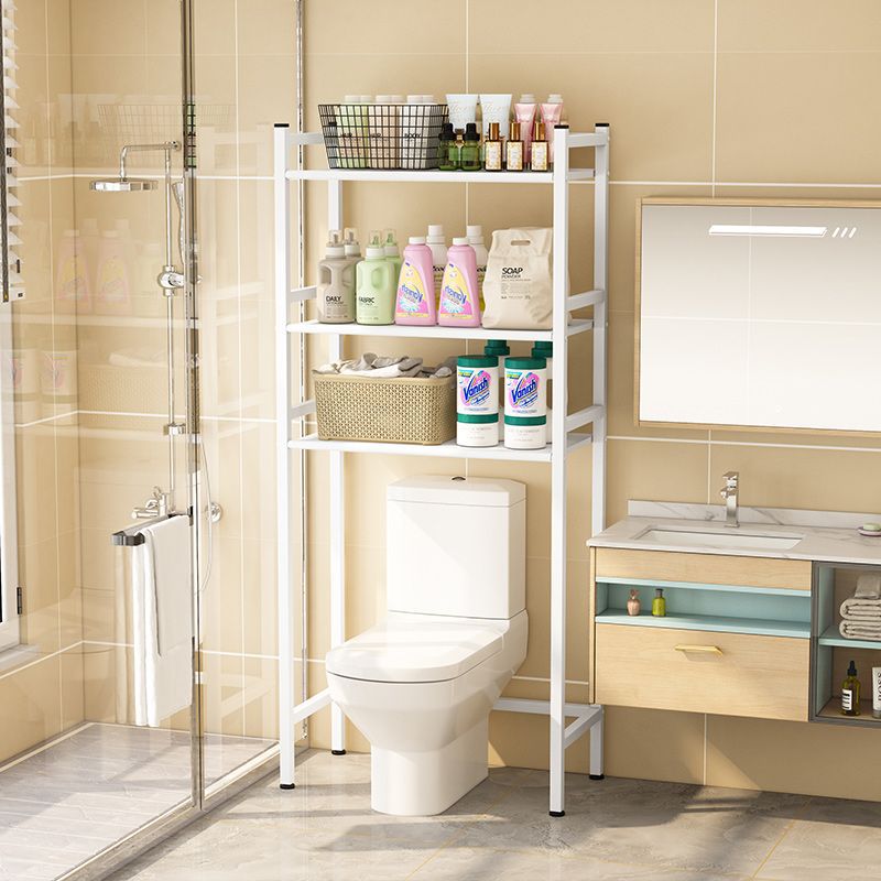 Nuevo inodoro de baño inodoro estante de almacenamiento cubierta de flip-up estante de hierro de flip-up piso multicapa sin agujeros multifuncional