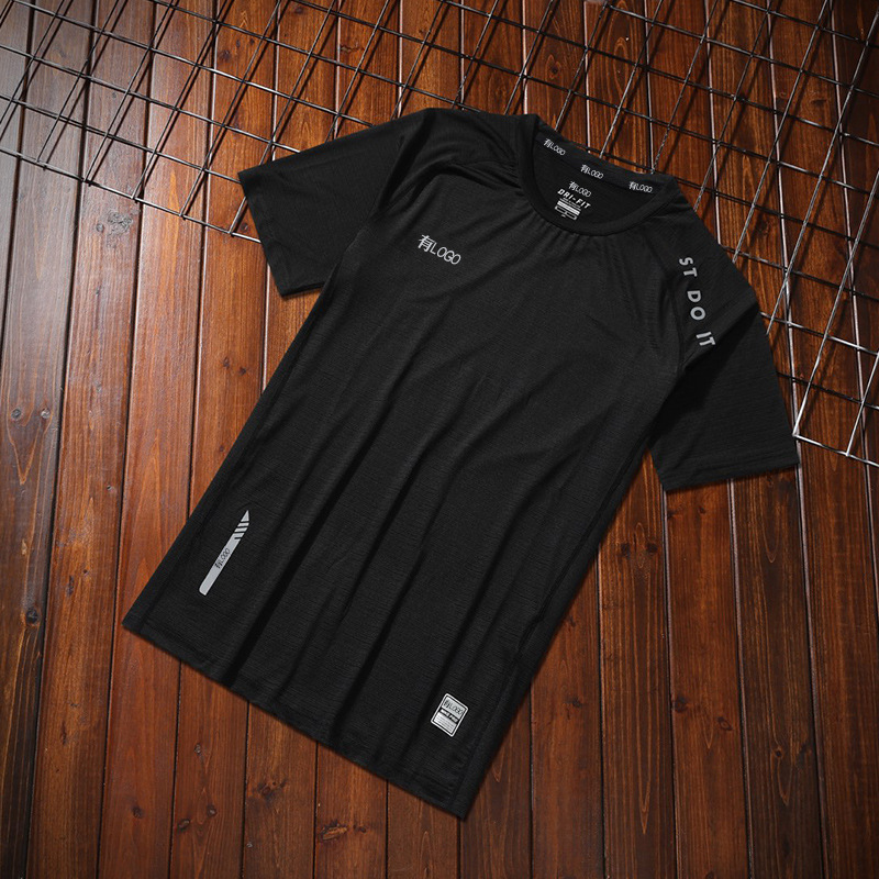 Marca a granel spot ropa de secado rápido camiseta de manga corta suelta de verano para hombre transpirable, transpirable, deportes, deportes, ocio, top