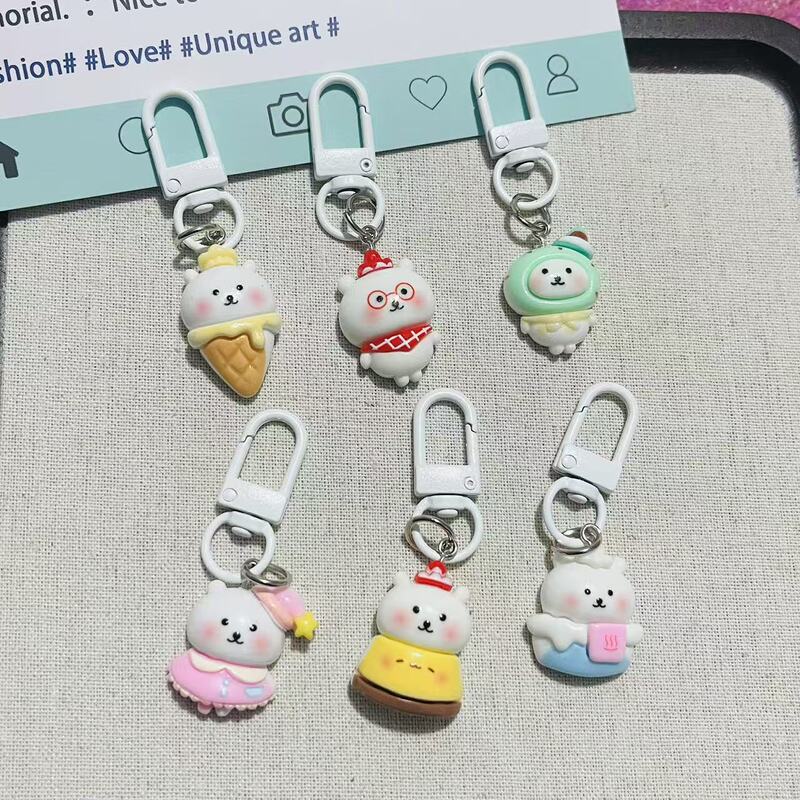 Cute soft cute fun self-mocking bear keychain student schoolbag can be pendant girl bag accessories girlfriends gift Cute soft cute fun self-mocking bear keychain student schoolbag can be pendant girl bag accessories girlfriends gift