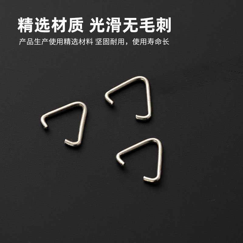 100個のdiyアクセサリー金属三角オープンリングバッグ革具金物部品接続バックル鉄製ワイヤーバックル卸売り