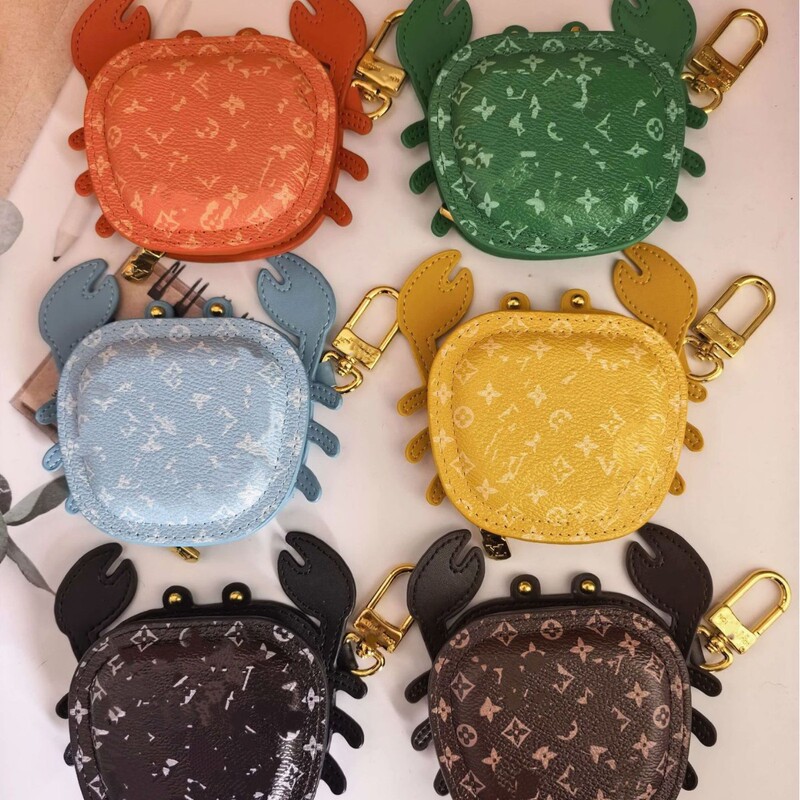 Creative Mini Crab Earphone Case Pendant, Bag Pendant, Lipstick Bag, Personalized Coin Purse, Car Keychain Bag