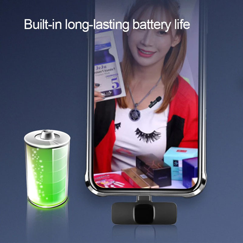 Transfronteriza nueva fábrica de micrófono Lavalier inalámbrico portátil de grabación de vídeo de audio mini micrófono K1