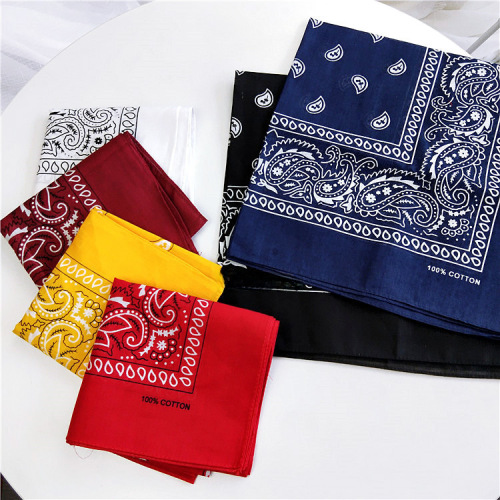 Cotton and linen small square scarf, small silk scarf, women's new spring, autumn and summer fashion, versatile Korean style headscarf, work hip-hop scarf