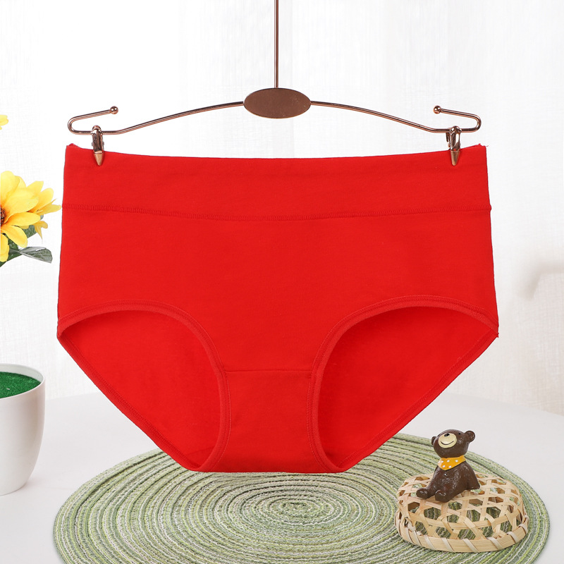 Ropa interior de mujer 95 algodón color sólido estilo coreano chica transpirable más tamaño Mediados de cintura ropa interior estudiante