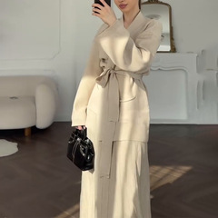 欧米の国境を越えた対外貿易アマゾン2025春の新型女装気質帯カーディガンコートのセーターセット