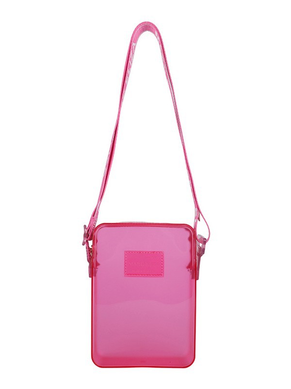 Bolso de teléfono móvil vertical de PVC transparente de alto valor para mujer 2025 nueva tendencia fuera de moda casual bolso de mensajero de un solo hombro
