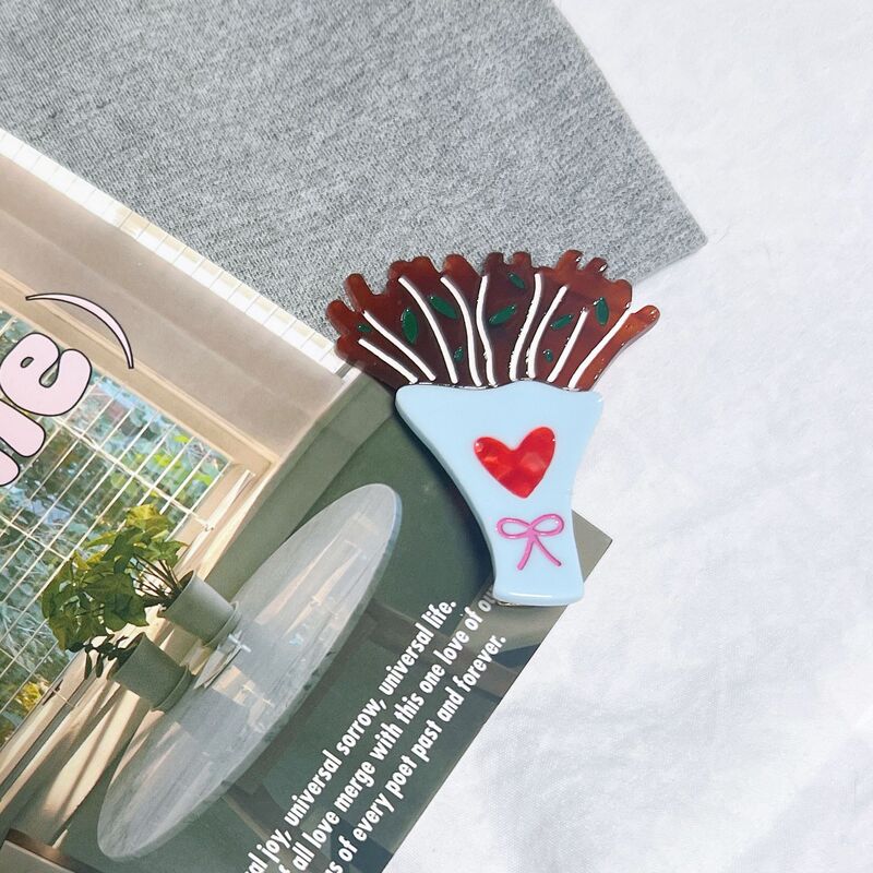 新款mini爱心花束羽毛球海龟发夹球拍卡通清新甜美可爱发卡碎发夹|undefined