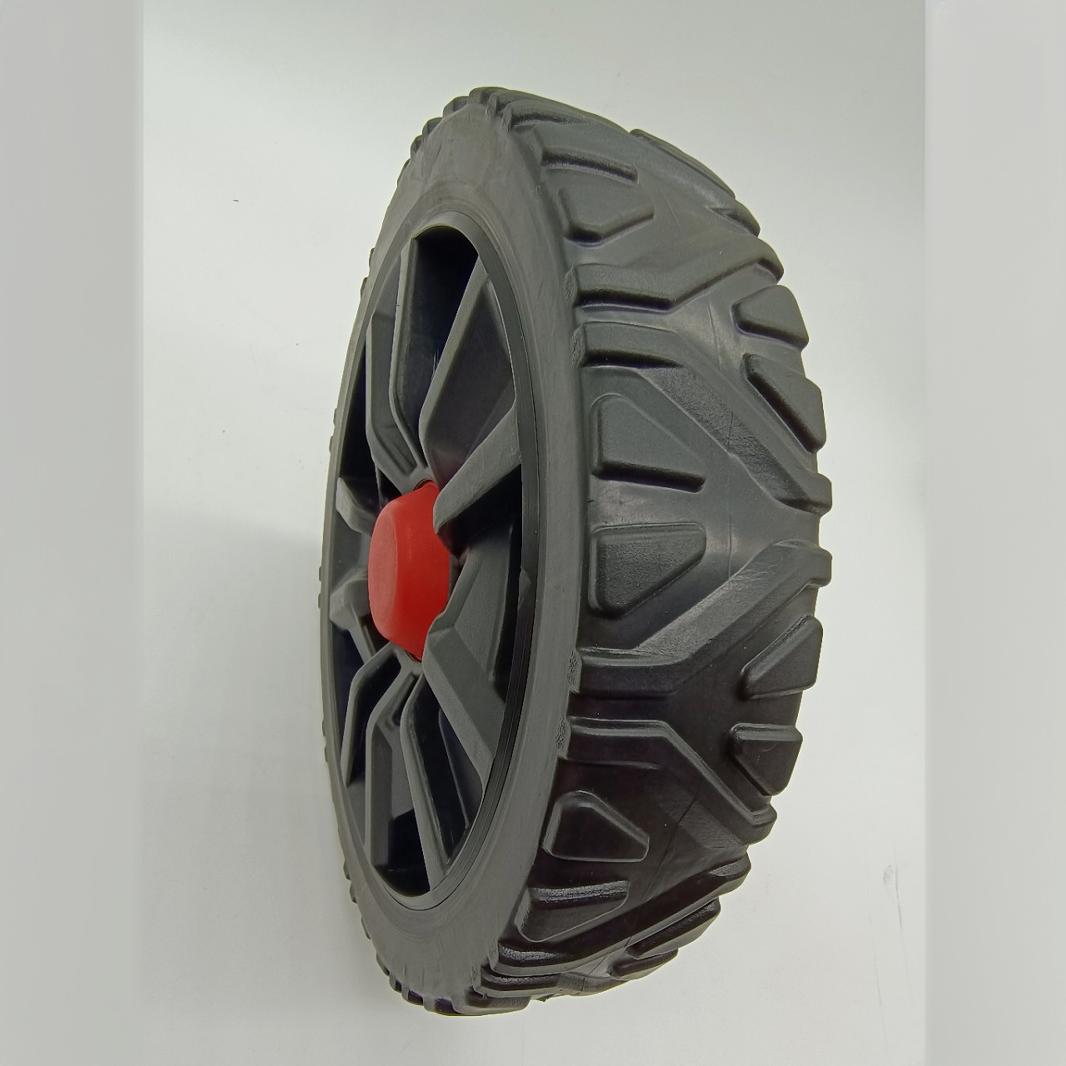 厂家现货批发脚轮8寸pvc塑料挂胶轮户外园林工具车手推车实心轮子