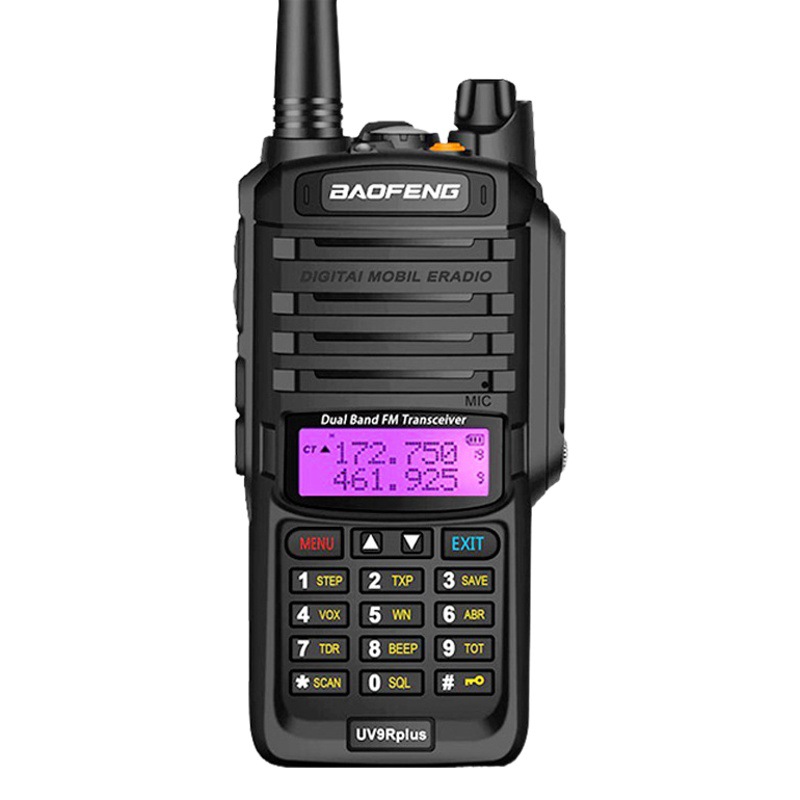 Radio Walkie-Talkie Baofeng UV9Rplus Resistente al Agua IP67, Radio Portátil de Alta Potencia, Doble Banda UV, Doble Modo, para Viajes en Auto y Comercio Exterior