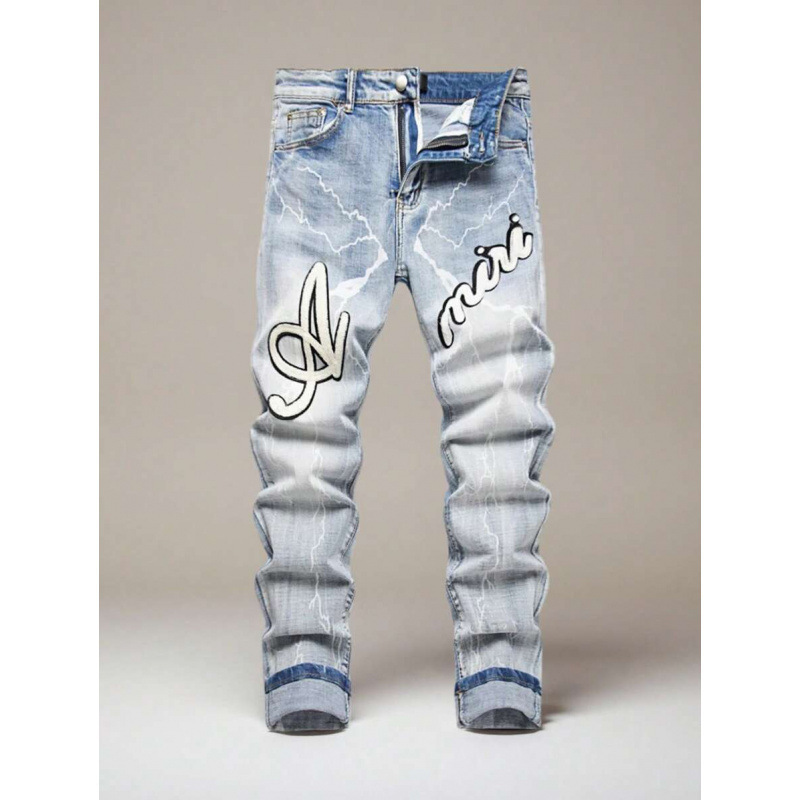Cross-Border Export New Denim Denim Elastic Casual Slim Pants Suitable for Everyone