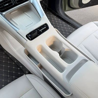 Other Automotive Exterior Supplies: Filling Cup Silicone Pad Cover - star-wish-integrated-wireless-water-cup-cover-original-car-gray-white