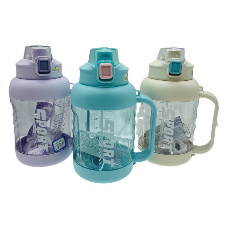 Meishangde 5822 hervidor de agua de plástico de gran capacidad portátil al aire libre mango portátil hervidor tapa elástica correa de paja taza de agua