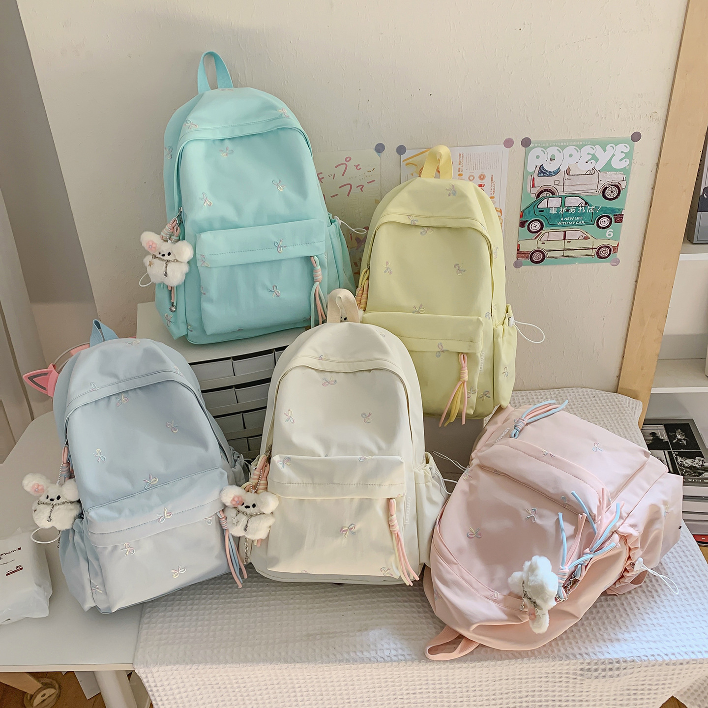 2026 Japanese-style college student backpack for female high school students, lightweight Korean-style backpack, simple and stylish travel backpack