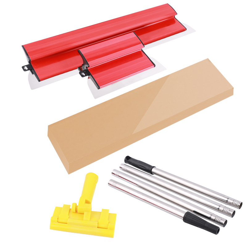 Espadadora de nivelación Herramienta de nivelación de masilla Juego de soporte de raspado blanco portátil con herramienta de raspado de pared Cuchilla de yeso