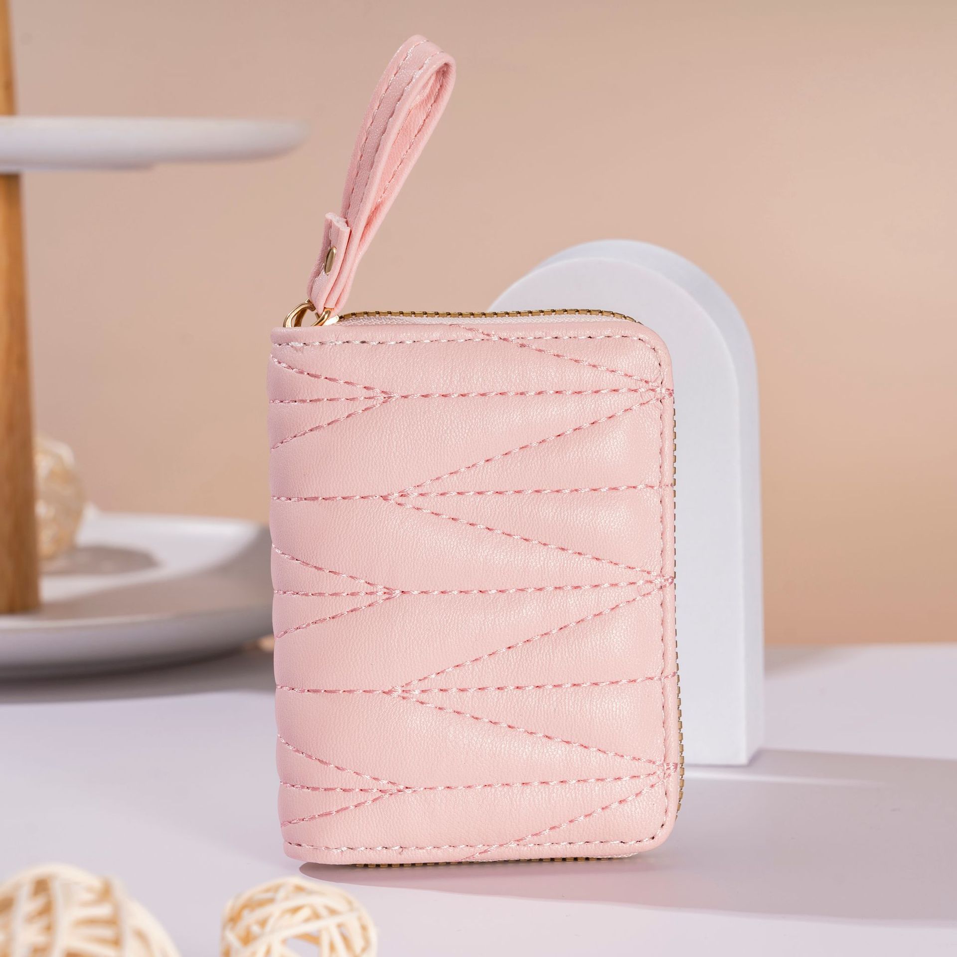 New Style Embroidery Thread Macaron Candy Color Small Chiffon Lady Organza Card Bag Student Zero Wallet Credit Card Storage Bag 