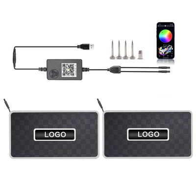 Sound-Controlled Rhythm Light, Universal Foot Pad - app-one-to-two-plaid-model-usb-power-supply-ships-with-the-default-welcome-label-for-custom-content-please-specify-the-text-or-send-an-image-to-customer-service