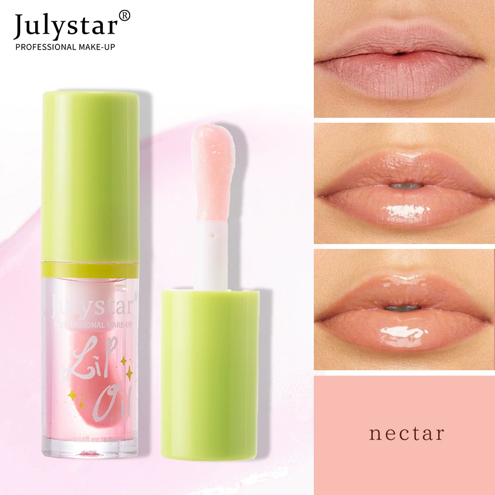 Julystar глянцевый стеклянный бальзам для губ, увлажняющий питательный сияющий блеск, интенсивное увлажнение, длительное действие, эффект пухлых губ