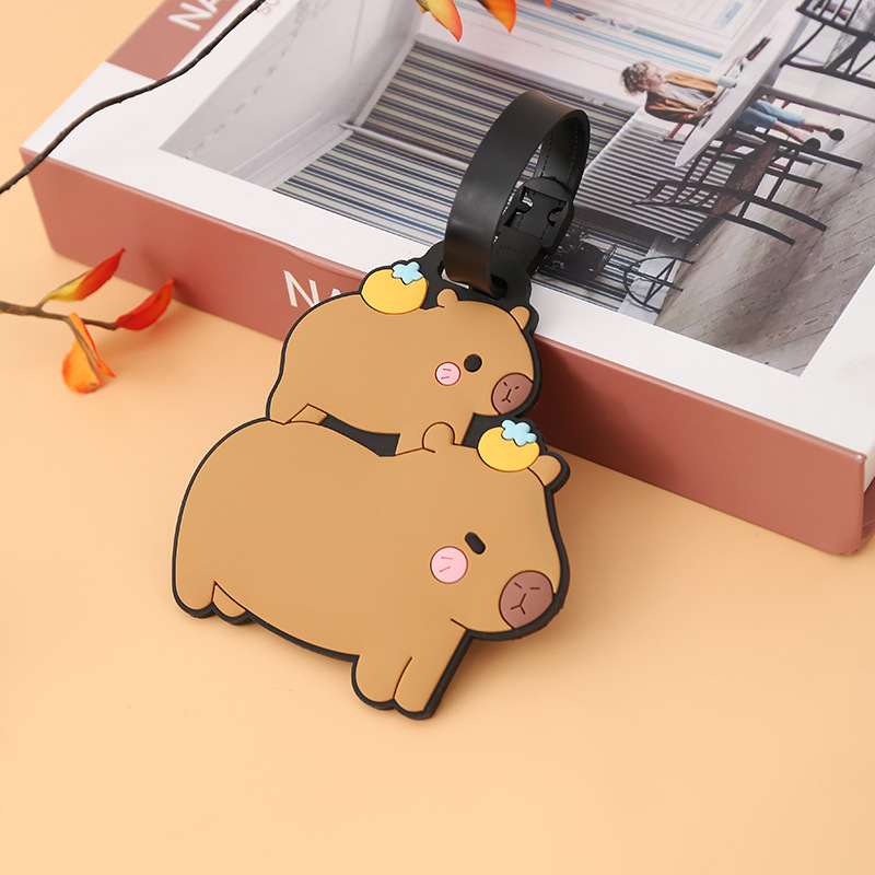 Capybara bagagerem i silikon för väskor och ryggsäckar_voghion.com