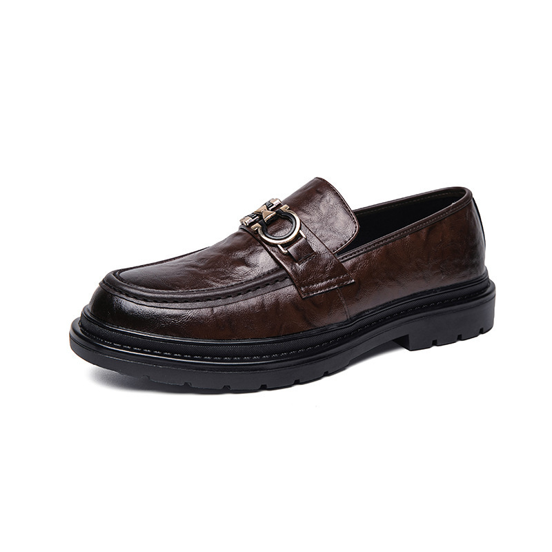 Hombres de negocios ropa formal primavera y otoño británico transpirable suela suave de cuero para trabajar zapatos de ropa formal zapatos de cuero casuales zapatos de Lefour hombre image 6