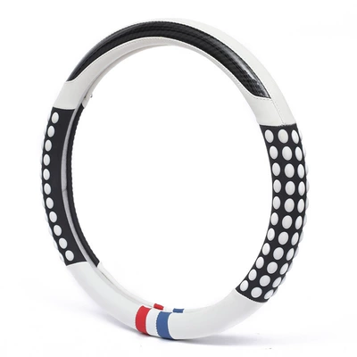 Steering wheel cover: stitching three-dimensional wave point ultra-thin