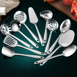 Cross-border special gadgets stainless steel dish spatula soup spoon colander cake spatula gravy spoon 11-piece kitchenware suit