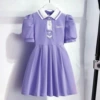 Purple pleated skirt
