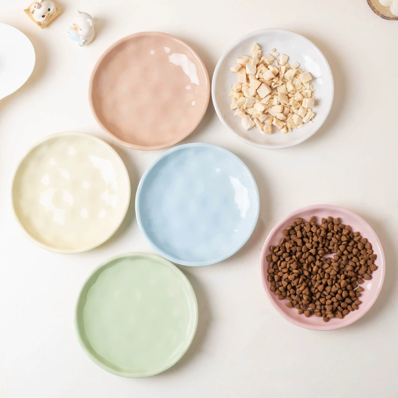 Керамическая тарелка для кошек миска для кошек силиконовая подошва нескользящая анти-опрокидывание домашних животных миска для кошек