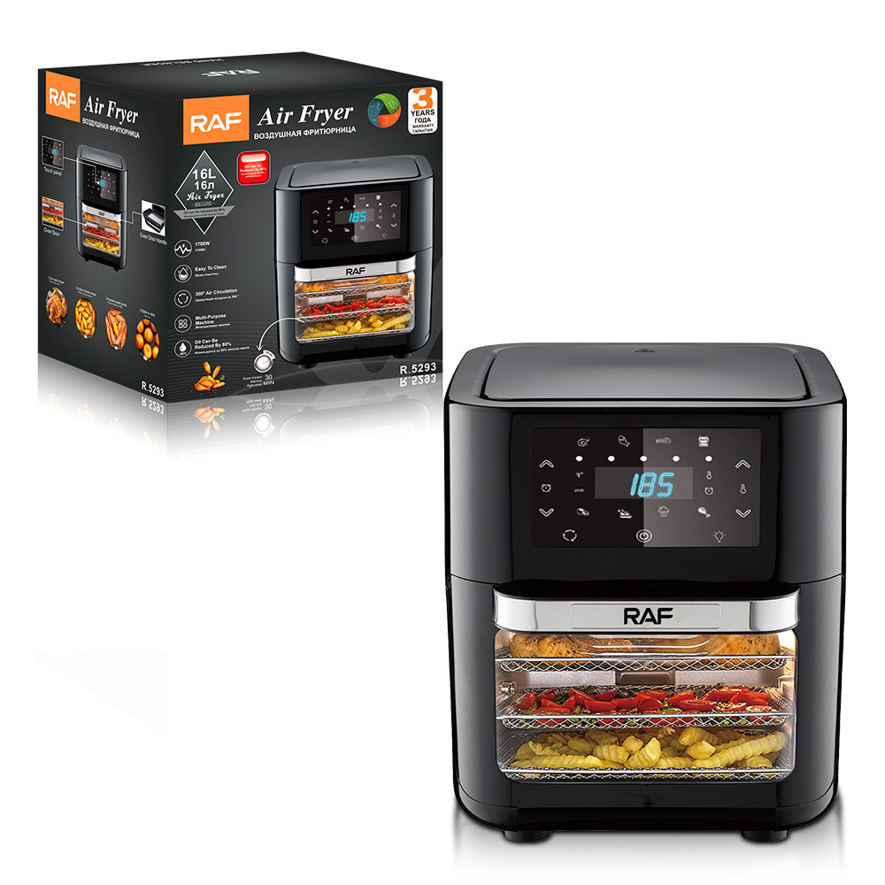 Funda de aire transfronteriza estándar europea RAF horno doméstico multifuncional con pantalla táctil inteligente de gran capacidad horno eléctrico visual 12L