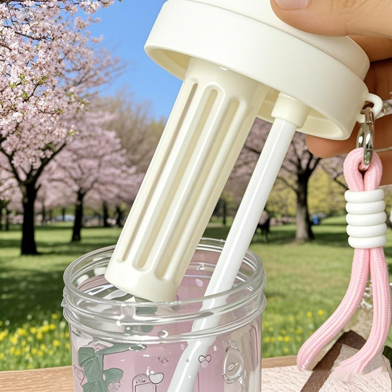 高颜值ins简约带茶漏水杯女生学生塑料杯吸管杯夏季水杯便携可爱|undefined