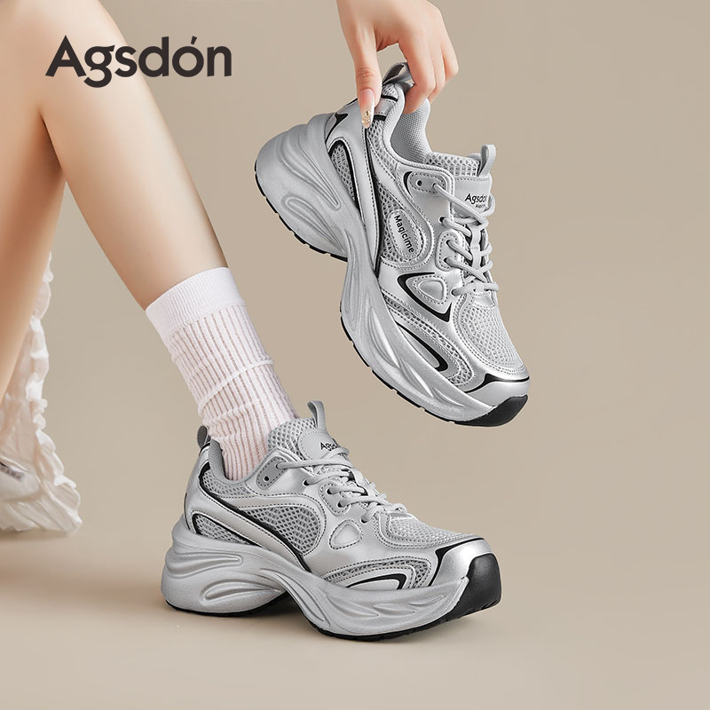 Augusden Dad Shoes for Women, Retro 2026 New Spring Platform Thick-Soled Casual Sports Running Shoes for Petite Individuals