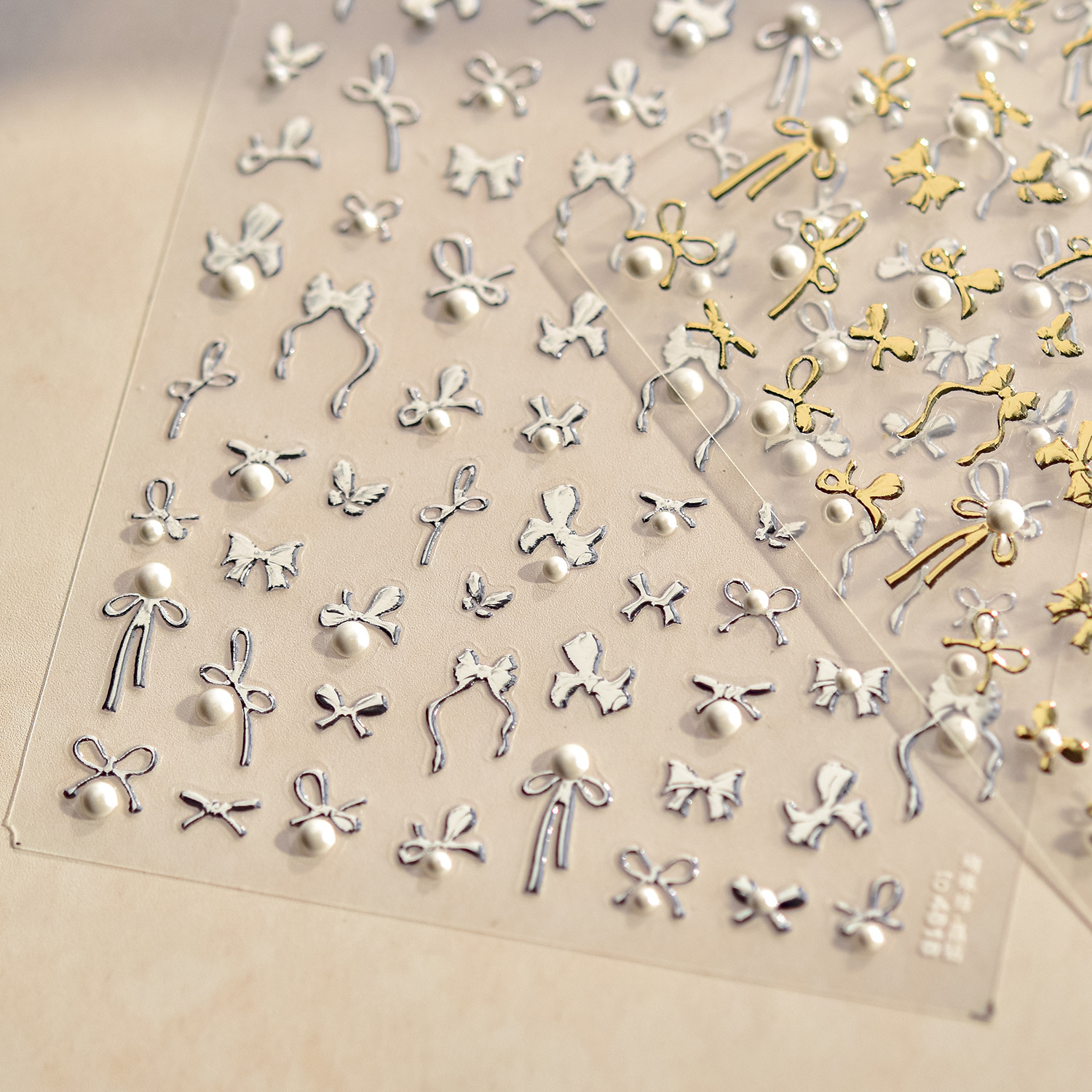 10g Weight Nail Decals  Classification of Nail Art Accessories Nail Patches Nail Supplies PET Material Cartoon, Bow Knot Pattern Sweet, Simple Style Style Sweet Simple Style Cartoon Bow Knot PET Nail Patches 13