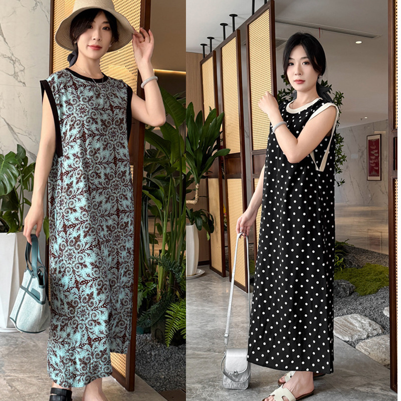 Plus-Size Cotton Silk French-Style Dress 2026 New Summer Hot-Selling Thin Sleeveless Tank Dress Artificial Cotton Floral Dress for Women Plus-Size Cotton Silk French-Style Dress 2026 New Summer Hot-Selling Thin Sleeveless Tank Dress Artificial Cotton Floral Dress for Women