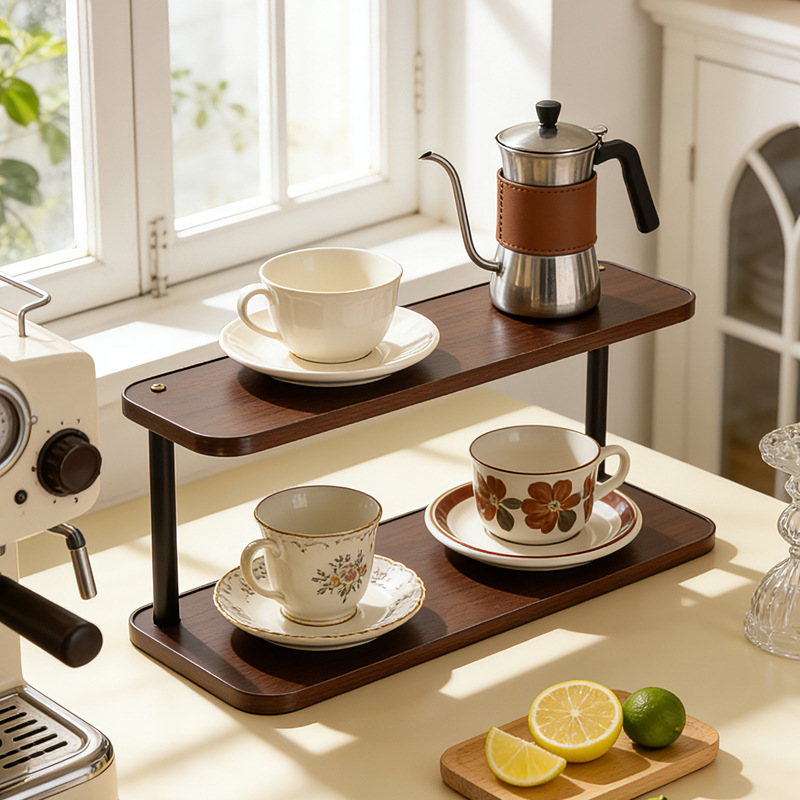 Medieval-Style Cup Holder, Water Cup Storage Rack, Tea Cup Rack, Tea Set Storage Rack, Teapot Placement Rack, Coffee Cup Display Rack