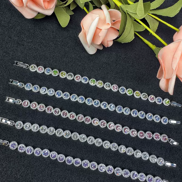 Xiaohongshu's Popular Luxury Starry Sky Tennis Bracelet, Full Diamond Bracelet, Diamond-Encrusted Jewelry for Women, Gift for Best Friend
