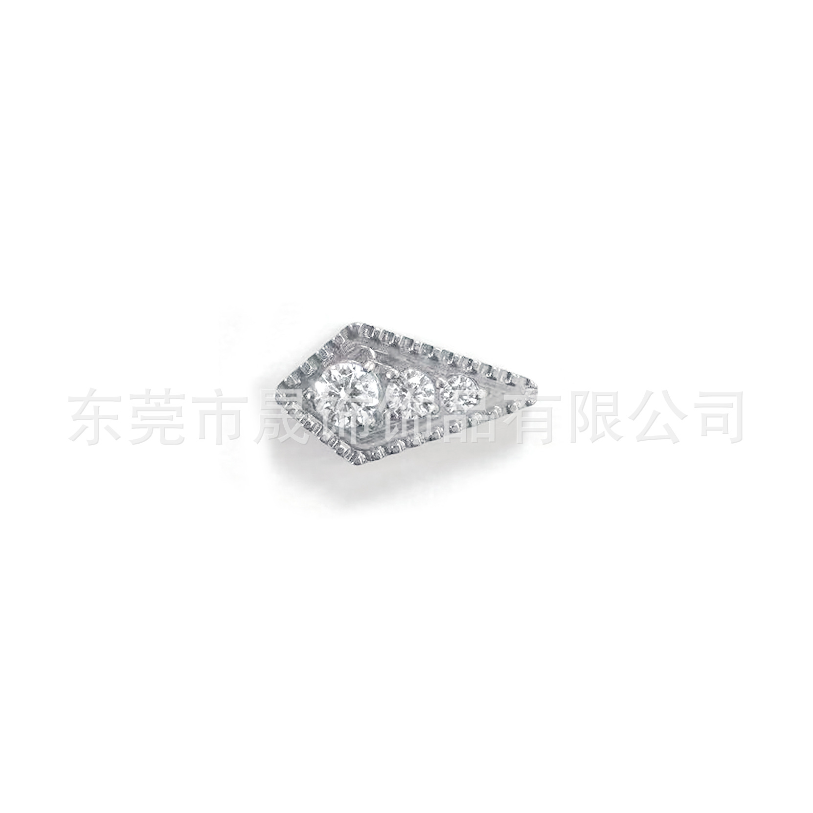 F136 Titanium Helix Cartilage Stud 三角菱 Studded Cubic Zirconia G23 Implant Grade Titanium 人体 Piercing Jewelry Ear Stud