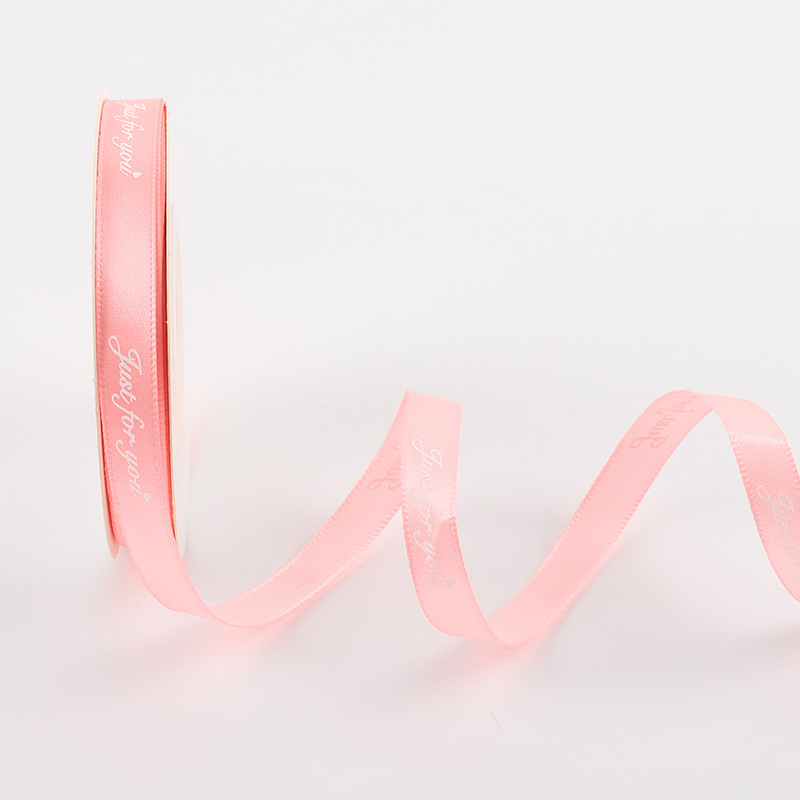 2,5 cm flor floral caja de regalo cinta de poliéster pastel DIY arco cinta sólo para usted letra inglesa cinta