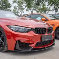 Подходит для BMW M3M4F80F82 модифицированная передняя губа лопатка MP модель ярко-черное углеродистое волокно спортивное небольшое окружение CS модель