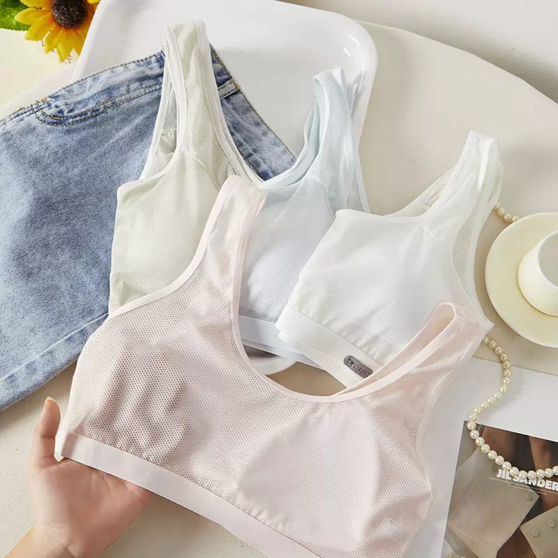 薄款夏少女文胸初高中生学生内衣女童儿童发育期小背心透气舒适