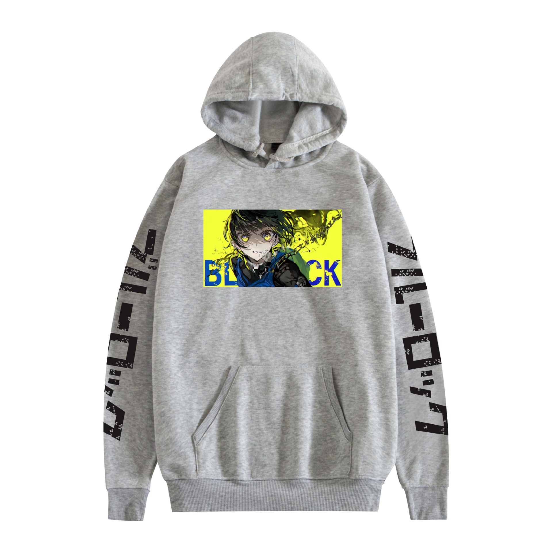 Transfronterizo nuevo estilo BLUE LOCK azul prisión animación periférico hombre suéter con capucha suelto suéter casual mujer