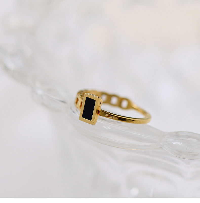 304 Stainless Steel Material Wholesale Jewelry Fashion Chain 304 Stainless Steel 18K Gold Plated Gold Plated Stainless Steel Rings