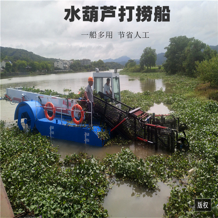 安徽全自动水葫芦打捞船 湖北水下捞草船 割草船 青州科大