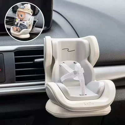 Bubble Mart Labubu Adapts Car ornaments - thickened-new-model-comes-with-car-clip-sun-protection-traceless-sticker-blue-and-gray-knight-with-magnetic-base